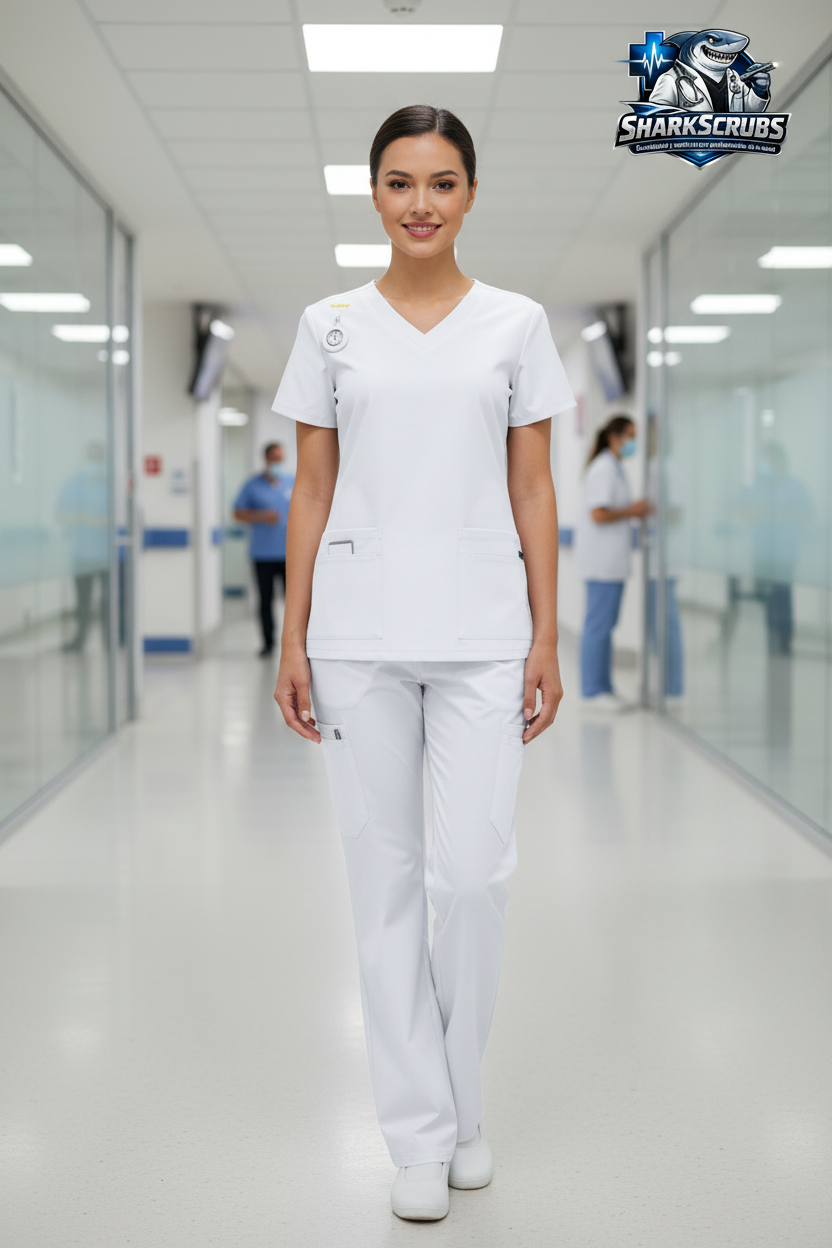 Uniforme blanco SharkScrubs