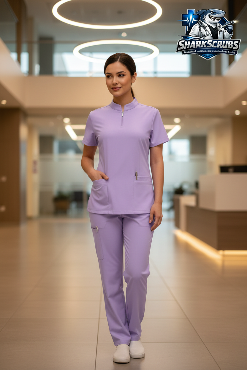 Uniforme lila SharkScrubs