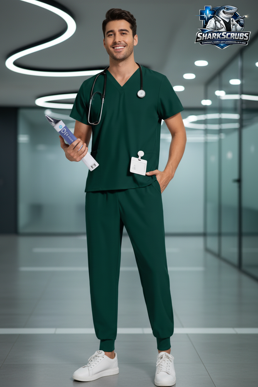 Uniforme verde SharkScrubs